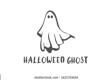 Halloween ghost spirit simple Vector