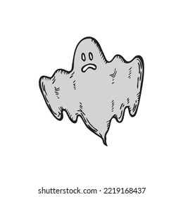 Halloween Ghost Spirit. Suitable vector for design content and illustration in Halloween Event