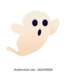 halloween estilo fantasma diseño gráfico de icono plano
