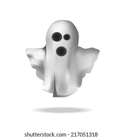 Halloween ghost surprised emoticon