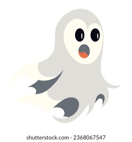 halloween ghost surprised illustration isolated