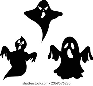 Halloween Ghost SVG, Funny halloween ghost Silhouette