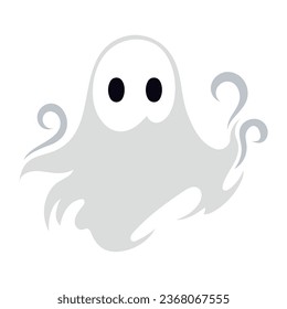 halloween ghost traditional illustration isolated