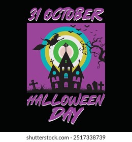 Halloween Ghost T-Shirt Design Vector Images