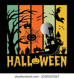 Halloween Ghost T-Shirt Design Vector Images