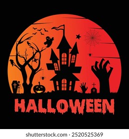 Halloween Ghost T-Shirt Design Vector Images