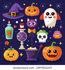 halloween ghost vector celebration illustration