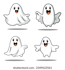 Halloween ghost vector clipart .Ghost vector ,Halloween vector,Halloween background . Halloween ghost in isolated white background.