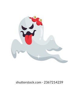 Halloween ghost vector colorful stickers Icon Design illustration. EPS 10 File