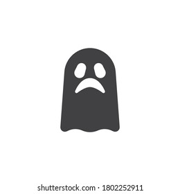 Halloween ghost vector icon. filled flat sign for mobile concept and web design. Scary ghost glyph icon. Symbol, logo illustration. Vector graphics