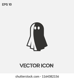Halloween ghost vector icon illustration.Light backround.Premium quality.