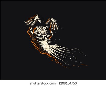 Halloween ghost - vector illustration.