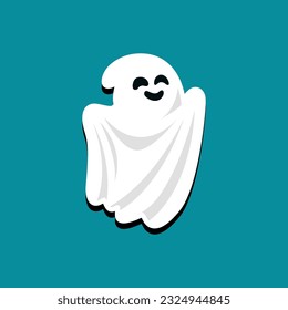 Halloween ghost vector illustration. cartoon, icon, sticker. Vector eps 10