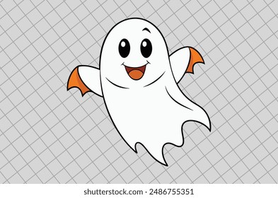 halloween halloween ghost vector illustration, halloween ghost isolated on white, spooky vector art