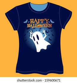 Halloween Ghost Vector illustration  - T-shirt Template