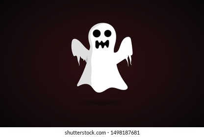 halloween ghost vector image, cartoon ghost vector image