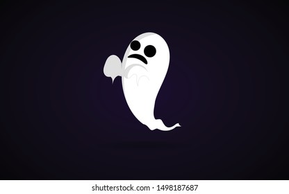 halloween ghost vector image, cartoon ghost vector image