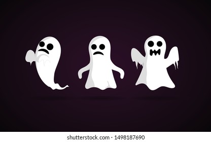 halloween ghost vector image, cartoon ghost vector image