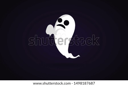 halloween ghost vector image, cartoon ghost vector image