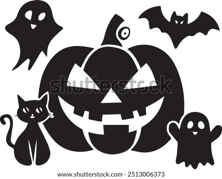 A Halloween ghost vector image designed for various companies. The eerie, ominous, and haunting design is perfect for logos, posters, t-shirts, and other graphic projects