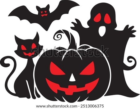 A Halloween ghost vector image designed for various companies. The eerie, ominous, and haunting design is perfect for logos, posters, t-shirts, and other graphic projects