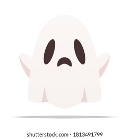 Ilustración aislada del vector fantasma de Halloween