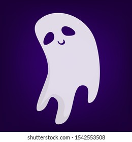 Halloween ghost vector isolated. Mystery and darkness. Spooky fantasy demon, horror and fear.