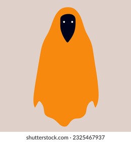 halloween ghost vector in minimal style