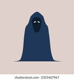 vector fantasma de halloween con estilo mínimo