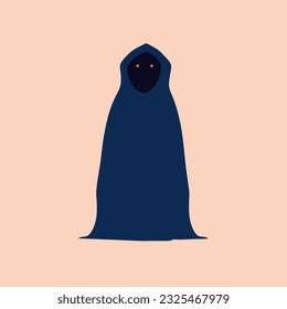 halloween ghost vector in minimal style