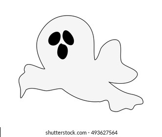 halloween ghost vector symbol icon design. Beautiful illustration isolated on white background
