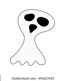 halloween ghost vector symbol icon design. Beautiful illustration isolated on white background
