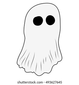 halloween ghost vector symbol icon design. Beautiful illustration isolated on white background
