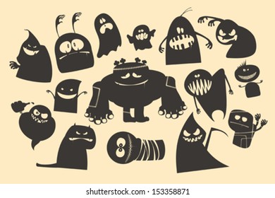 Halloween ghosts characters.