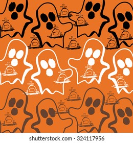 halloween ghosts for design on background, such logos.