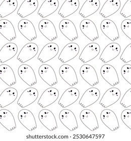 Halloween Ghosts Design Pattern Texture Background Wallart Vector