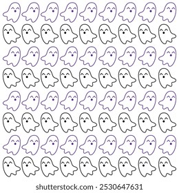 Halloween Ghosts Design Pattern Texture Background Wallart Vector