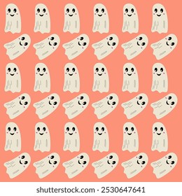 Halloween Ghosts Design Pattern Texture Background Wallart Vector