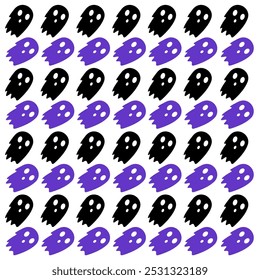 HALLOWEEN GHOSTS DESIGN PATTERN TEXTURE BACKGROUND