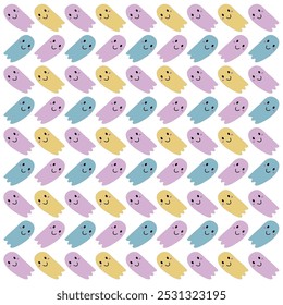 HALLOWEEN GHOSTS DESIGN PATTERN TEXTURE BACKGROUND