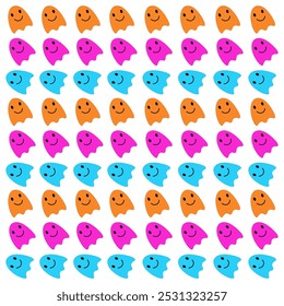 HALLOWEEN GHOSTS DESIGN PATTERN TEXTURE BACKGROUND