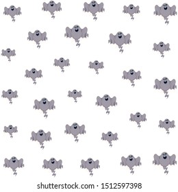 halloween ghosts floating characters pattern vector illustration design