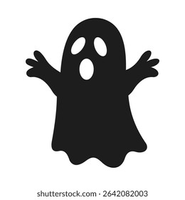 Halloween ghosts, Halloween ghost icon, ghost silhouette flat design. Vector illustration.