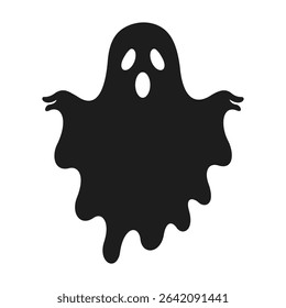 Halloween ghosts, Halloween ghost icon, ghost silhouette flat design. Vector illustration.