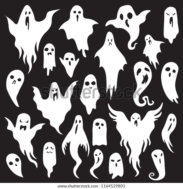 Image Vectorielle De Stock De Les Fantomes D Halloween Un Monstre