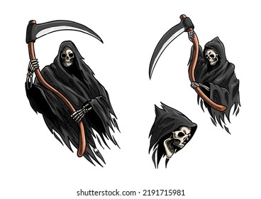 Halloween Ghosts Grim Reaper with Scyte