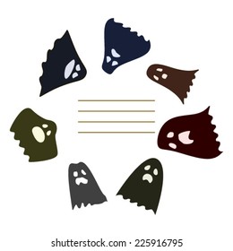 halloween ghosts with place for your text