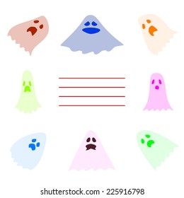 halloween ghosts with place for your text