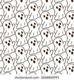 Fantasmas de Halloween sin patrón de diseño