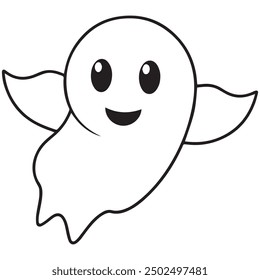 Halloween ghosts and spooky vector cartoon monsters isolated icons.
